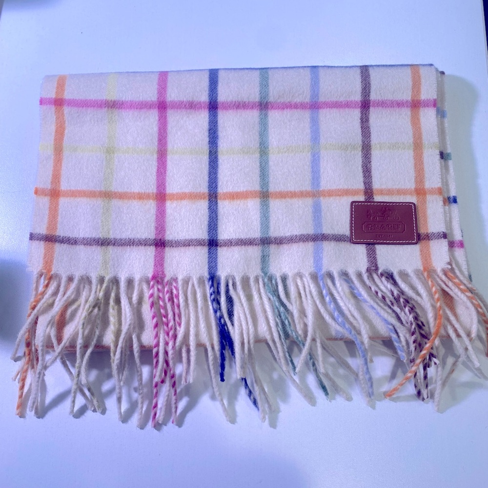 Coach Tattersall Cashmere Scarf - New!